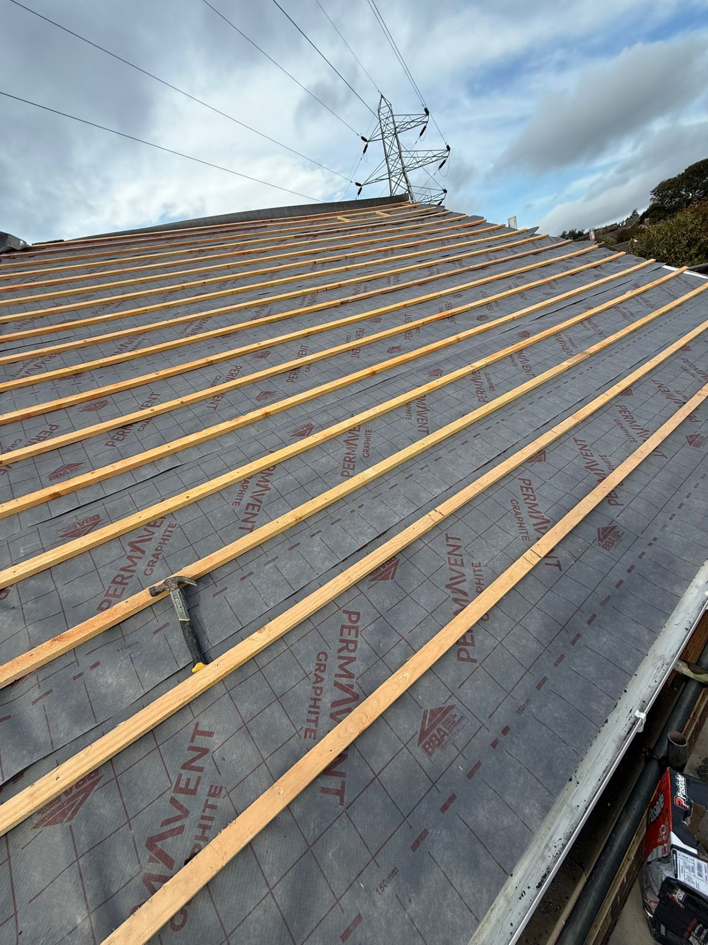 Breathable membrane and treated battens on stripped roof